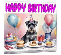 Miniature Schnauzer Dog Birthday Card