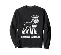 Miniature Schnauzer Dog Breed Outline Art Sweatshirt