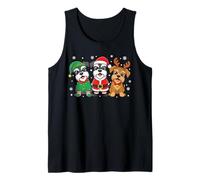 Miniature Schnauzer Dog Christmas Xmas Dogs Puppy Lover Tank Top