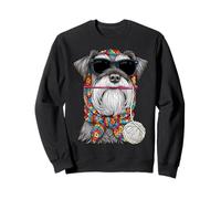 Miniature Schnauzer Dog Granny Square Crochet Yarn Sweatshirt