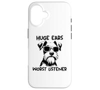 Miniature Schnauzer Dog huge ears worst listener Case for iPhone 16