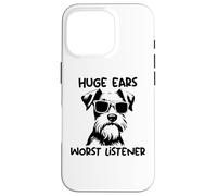 Miniature Schnauzer Dog huge ears worst listener Case for iPhone 16 Pro