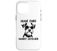 Miniature Schnauzer Dog huge ears worst listener Case for iPhone 16 Pro Max