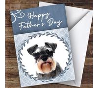 Miniature Schnauzer Dog Traditional Animal Personalised Father's Day Card - Personalised Fathers Day Card, For Dad, For Stepdad, For Grandad, Happy Father's Day
