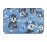 Miniature Schnauzer Dogs Blue Summer cooling dog blanket Self Cooling 38" x 23" pet cooling mat for pets travel cutapete enfriador para perros M
