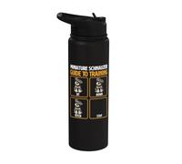 Miniature Schnauzer Guide to Training - Schnauzer Dog Mom Stainless Steel Insulated Water Bottle