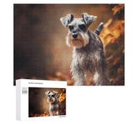Miniature Schnauzer Jigsaw Puzzles for Adults Wooden Puzzle Picture for Home Wall Decor 500 PCS