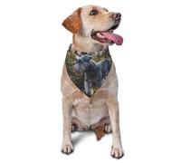 Miniature Schnauzer Lawn Pets Gray DogsDog Bandanas Cat Puppy Scarfs Washable Pet Handkerchief