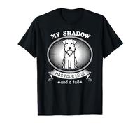 Miniature Schnauzer My Dog is Shadow Funny Schnauzer Terrier T-Shirt