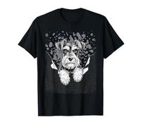 Miniature Schnauzer Peeking Dog Design for Men and Women T-Shirt
