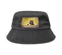 Miniature Schnauzer Pets Black Dogs, Bucket Hat Adult Fisherman's Hat Runner Cap Fisherman Hats Sun Hat