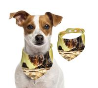 Miniature Schnauzer Pets Black Dogs,Pet Bib Scarf Cats Dog Bandana Dogs Towel Bib Adjustable Pet Scarf,L