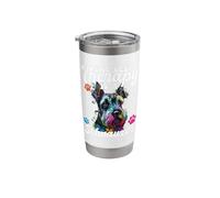 Miniature Schnauzer Pop Art I Splash Art Schnauzer Stainless Steel Insulated Tumbler