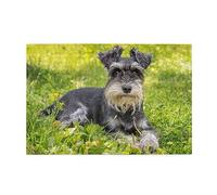 Miniature Schnauzer Print Jigsaw Puzzle 1000 Pieces Wooden Puzzle Gifts For Adult Family Wedding Graduation Gift Vertical Version