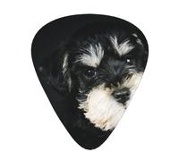 Miniature Schnauzer Puppy,12 Pcs Guitar Pick,3 Different Thickness Plectrums for Acoustic Guitar Bass Ukulele (0.46mm 0.96mm 0.71mm)
