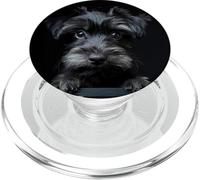 Miniature Schnauzer puppy phone PopSockets PopGrip for MagSafe