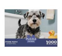 Miniature Schnauzer Puzzle 1000 Pieces for Adults & Teens Family Night Entertainment Pet Dog Premium Quality Brain Training 38x26cm/1000pcs