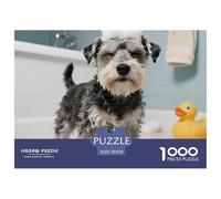 Miniature Schnauzer Puzzle 1000 Pieces for Adults & Teens Family Night Entertainment Pet Dog Premium Quality Brain Training 70x50cm/1000pcs