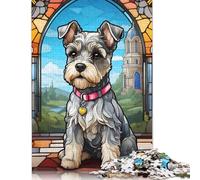 Miniature Schnauzer Puzzles 1000 Pieces Wooden Puzzles Puzzles for Adults Puzzle for Adults And Teenager 1000pcs (75x50cm)