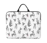 Miniature Schnauzer Seamless Pattern, 14 Inch Laptop Sleeve, Notebook Bag Laptop Case Sleeve Briefcase with Handle