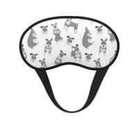 Miniature Schnauzer Seamless Pattern, Full Eye Covers Light Blocking Eye Masks Blackout Sleep Eye Muffs
