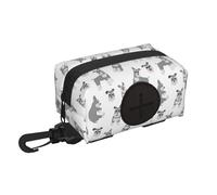 Miniature Schnauzer Seamless Pattern,Holder Portable Garbage Bag Dispenser Dog Poop Bag