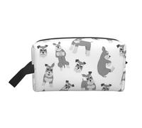Miniature Schnauzer Seamless PatternMakeup Trave Bag for Women,Cosmetic Large Capacity Organizer