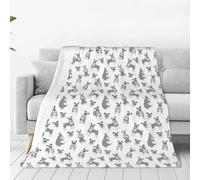 Miniature Schnauzer Soft Warm Flannel Blankets For Sofa Couch Bed,Cozy Lightweight Fleece Throw Blanket For Living Room Office All Season,40"X30"
