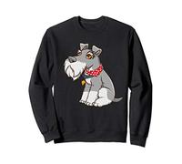 Miniature SchnauzerIn With A Red Polka Dot Bandana Sweatshirt