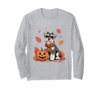 Miniature Schnauzers Lover Pumpkin Fall Autumn Thanksgiving Long Sleeve T-Shirt