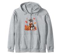 Miniature Schnauzers Lover Pumpkin Fall Autumn Thanksgiving Zip Hoodie