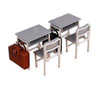 Miniature School Desk Model School Bag Scene Display For Early Education Model Display And Teaching Landscape Accessory Educational Toy Classroom Furniture