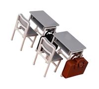 Miniature School Desk Model School Bag Scene Display For Early Education Model Display And Teaching Landscape Accessory Classroom Furniture Toy