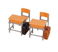 Miniature School Desk With Bag Dollhouses Accessory For Creative Role Play Game And Collectible Scene Display Decoration Collectible School Desk