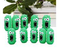 Miniature Screaming Cucumber - Quirky PVC Produce Figure, Tiny Emotional Comfort Toy, New Garden Accent | Rooted Table Top, Expressive Vegetable Sculpture, Playful Conversation