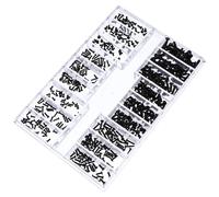 Miniature Screw Assortment Set Tiny Screws for Watches, Black Iron