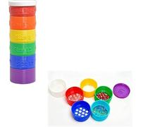 Miniature Seed Bead Sorter Kit, 5-Size Stackable Sifting Pots for 15/0, 11/0, 8/0, 6/0 Beads, 1.5 Inch Diameter for Efficient Bead Organisation & Crafting