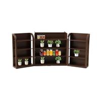 Miniature Shelving | Store Furniture | Pretend Grocery Display Racks | Enhances Play Scenes Organizes Tiny Accessories Creates Realistic Market Atmosphere For Creative