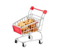 Miniature Shopping Cart - Supermarket Handcart Trolley for Decoration, Fun Collectible Toy for Boys, Girls and Collectors, Fairy Gardens, Pretend Play and Architectural Model Making