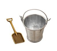 Miniature Shovel Toy - 2 x Miniature Landscape Accessories for Decoration, Realistic Miniature Decorative Bucket for Office, School and Home Decoration