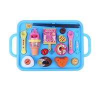 Miniature Simulation Bento Plate Food Kit, Cute Bear Shape Dollhouse Kitchen Children Food Play Set