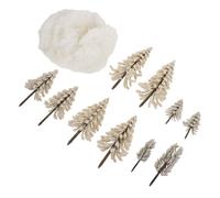 Miniature Snow Covered Cedar Tree for Windowsill Scale Railway Decor | Nordic Japanese Holiday Style, Stable Base with Secure Support, Plastic Matte Finish, White