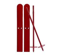 Miniature Snow Skis - 20 x 5 x 3.3 cm Snowboard Props with Ski Pole | Christmas Table Decoration ABS | Winter Scene Decorations, Holiday Play Accessories