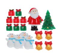 Miniature Snowman Statue Resin Christmas Scene Decor for Mini Garden