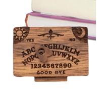 Miniature Spirit Board, Ouija Board, Handmade Talking Ghost Board with Drawer, Black Ouija Board, Portable Alphabet Ouija Ghost Board, Tiny Ouija Board for Family, Friends