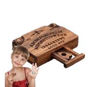 Miniature Spirit Board - Wood Ouija Game For Party Decor | Mystical Board With Planchette For Friends | Portable Set For Home Display Use | Spiritual Board For Collectors, Mini Occult Decor For Giftin