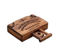 Miniature Spirit Talking Board - 1.3 Inch Solid Wood | Small Ouija Decoration Ornament - Handcrafted 10g Pocket Game Ideal For Gothic Home Decor And Spooky Accessories.
