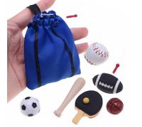 Miniature Sports Set,Sports Ball Figurine Collection Miniature - Learning Educational Pretend Play Toy for Son Girls Boys Teens Toddler Daughter Children