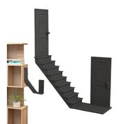Miniature Staircase, 3D Printed Tiny Stair Model Without Armrest, Decorative Furnishing Accessory, 14x16.5x4.2cm, for Kids' Rooms, Wall Art, Dioramas, Small Landscape Ornaments