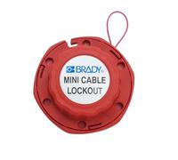 Miniature Steel Cable Lock System, 100mm x 2.44mx 45mm, Red